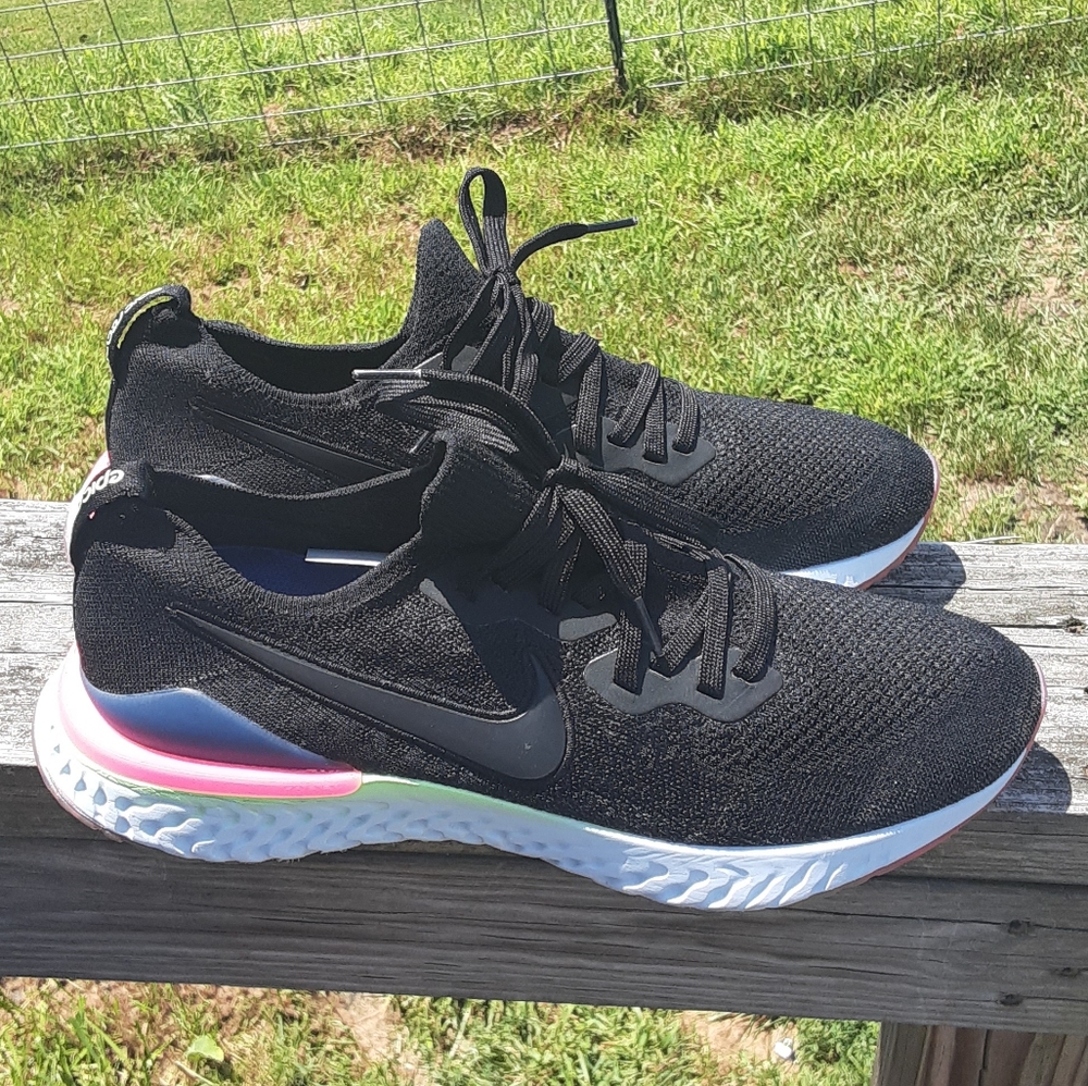 Men's Nike Epic React Size 11.5 Black-sapphire-lime Blast